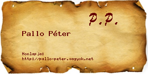 Pallo Péter névjegykártya